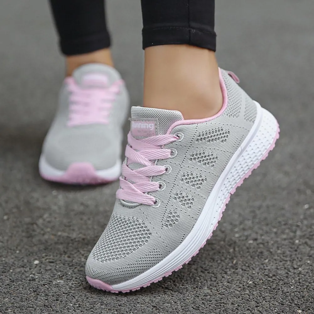 Sneakers for Women Casual Mesh Breathable Lace Up Walking Non Slip Work Shoes Women Jogging Men Casual Dress Shoes Dress Sneakers Black Tennis Shoe Cross Trainer Shoe