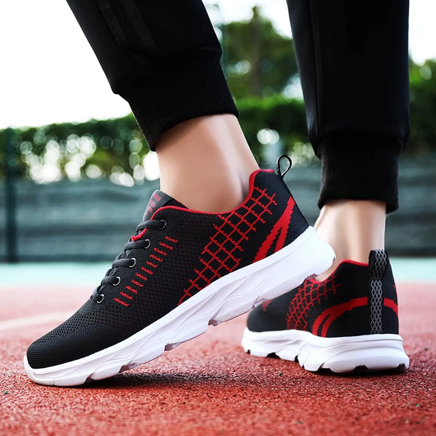Sneakers for Women Casual Mesh Breathable Lace Up Walking Non Slip Work Shoes Women Sport Men Casual Dress Shoes Women's Fashion Sneakers White Tennis Shoe Trainers Shoe