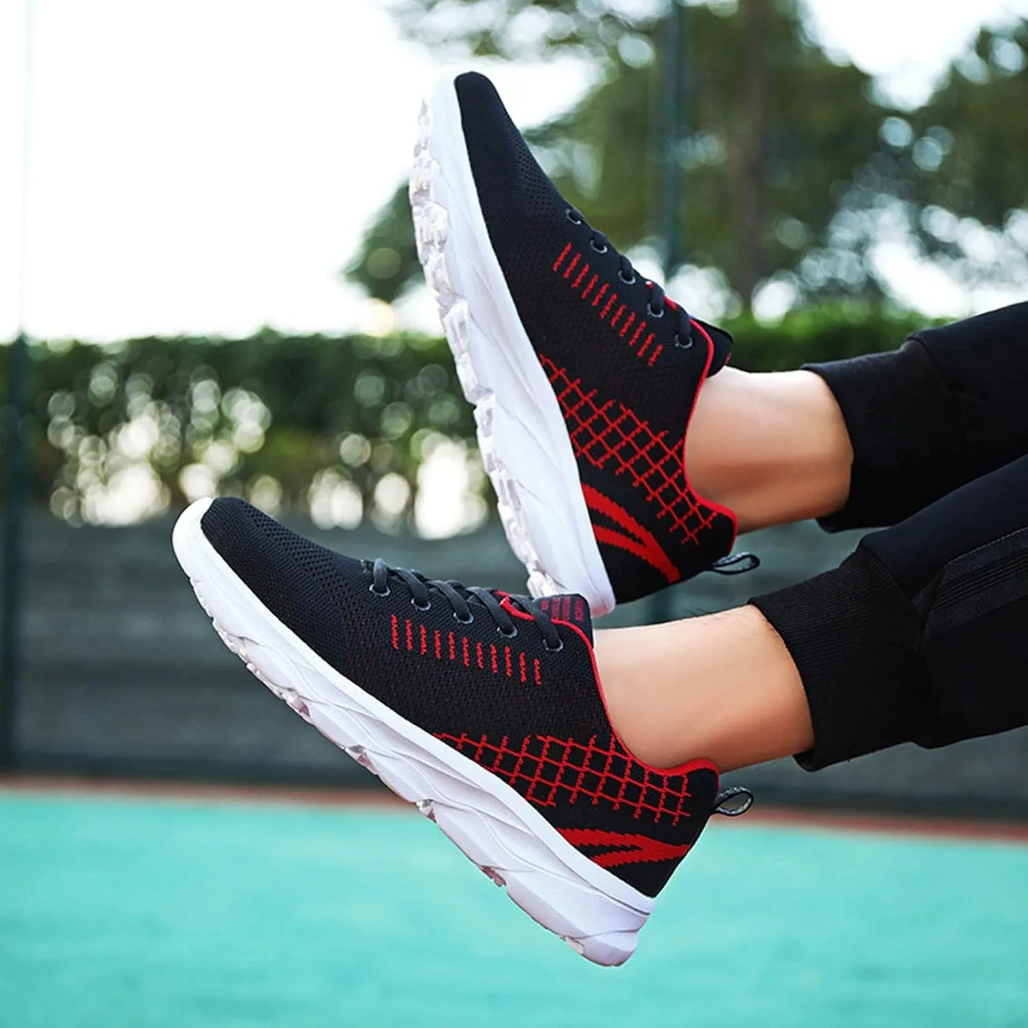 Sneakers for Women Casual Mesh Breathable Lace Up Walking Non Slip Work Shoes Women Sport Men Casual Dress Shoes Women's Fashion Sneakers White Tennis Shoe Trainers Shoe