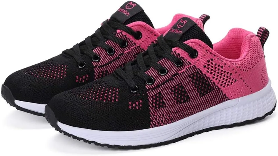 Sneakers for Women Casual Mesh Breathable Lace Up Walking Womens Running Shoes Mesh Shoes Dressy Casual Wedge Sneakers Platform Tennis Shoe Cross Trainer Shoe
