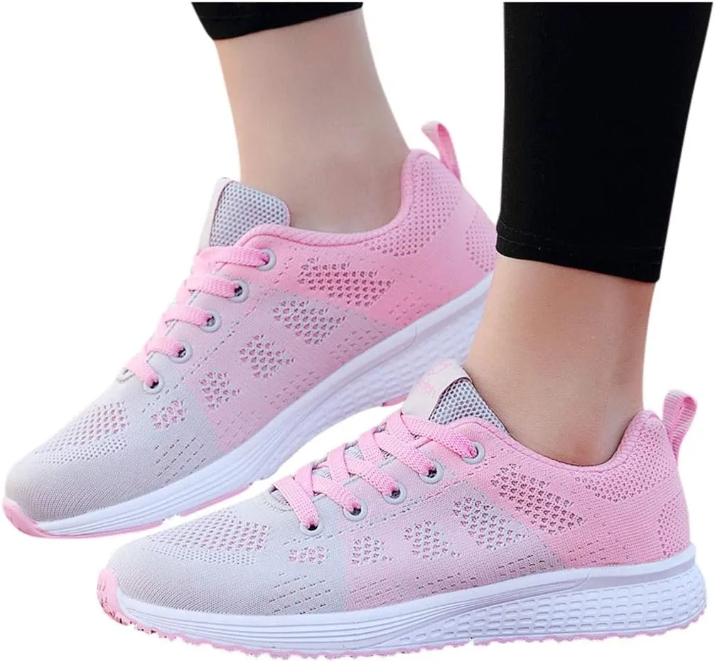 Sneakers for Women Running Shoes Fashion Walking Lace Up Slip On Shoes Women Sport Business Casual Shoes Chunky Sneakers Black Tennis Shoe Trainers Shoe