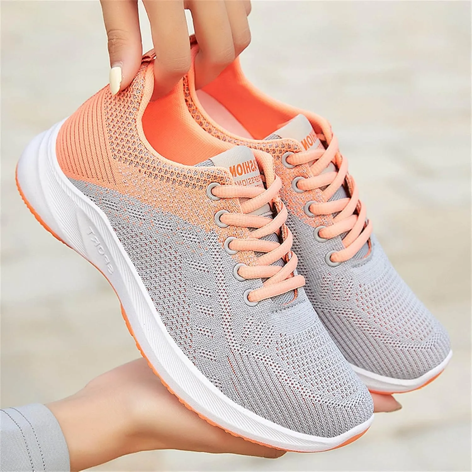 Sneakers for Women Walking Shoes Casual Lace Up Walking Shoes Women Jogging Shoes Dressy Casual Black Platform Sneaker Steel Toe Tennis Shoe Trainers Shoe