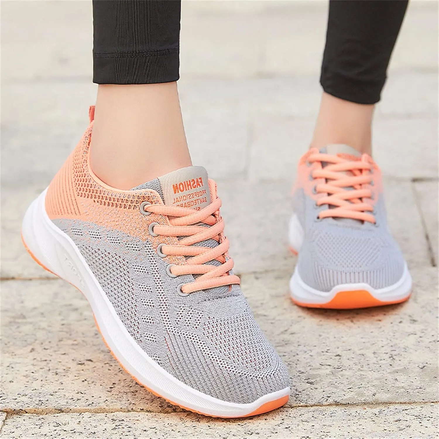 Sneakers for Women Walking Shoes Casual Lace Up Walking Shoes Women Jogging Shoes Dressy Casual Black Platform Sneaker Steel Toe Tennis Shoe Trainers Shoe