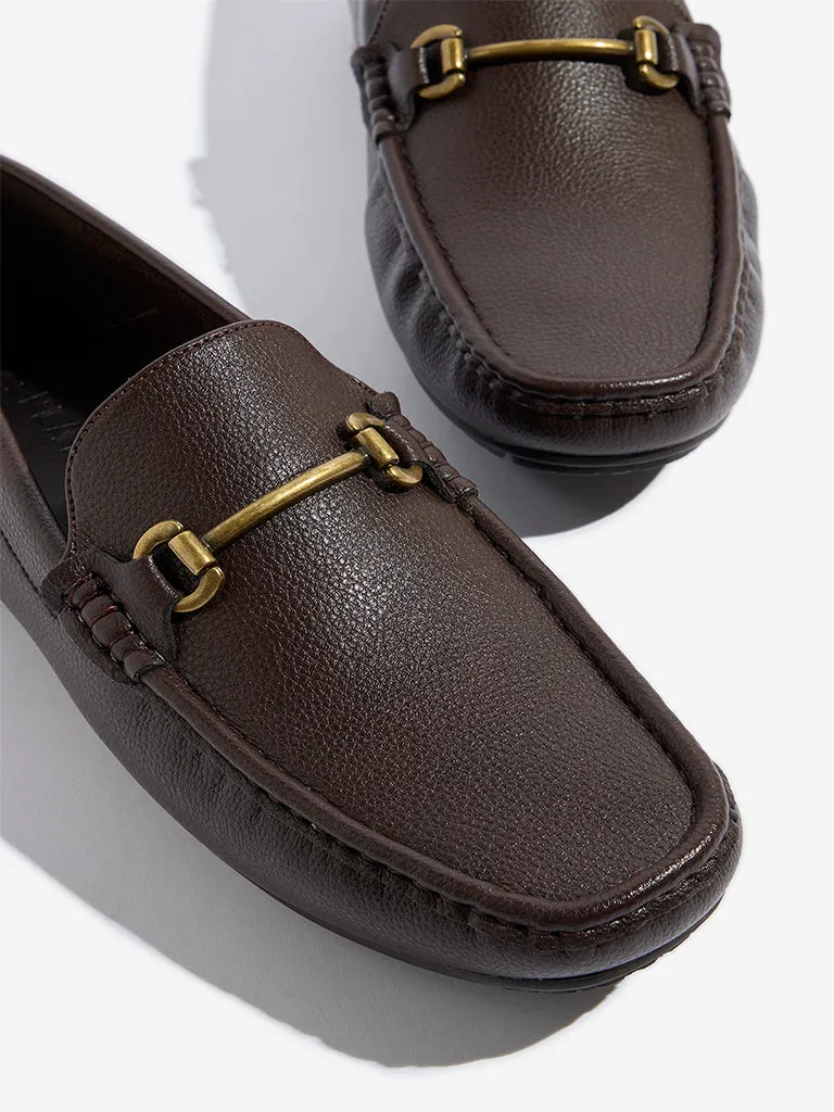 SOLEPLAY Brown Hardware-Detailed Loafers