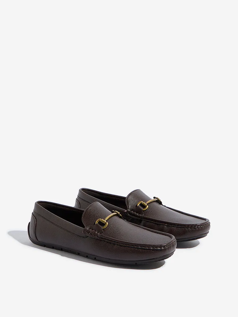 SOLEPLAY Brown Hardware-Detailed Loafers