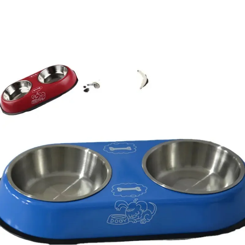 Stainless Steel Double Dog Bowl – Non-Slip, Durable, and Easy to Clean