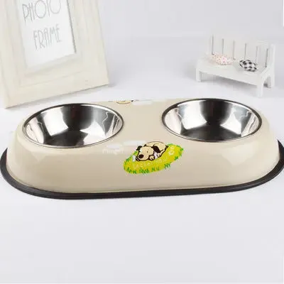Stainless Steel Double Dog Bowl – Non-Slip, Durable, and Easy to Clean