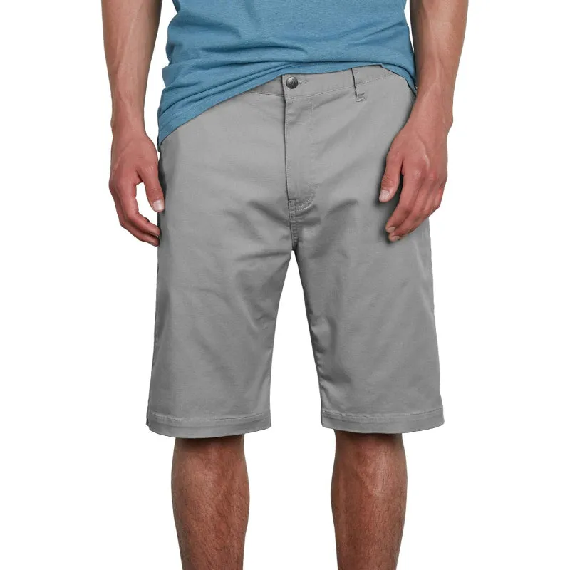 Structured Zip Closure Shorts With Stretch Fabric