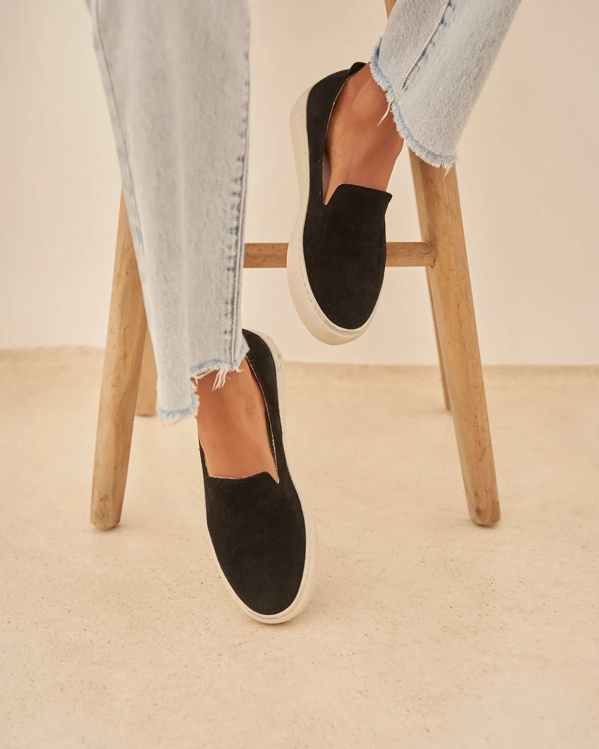 Suede Slip-On - K10SO - Hamptons Black