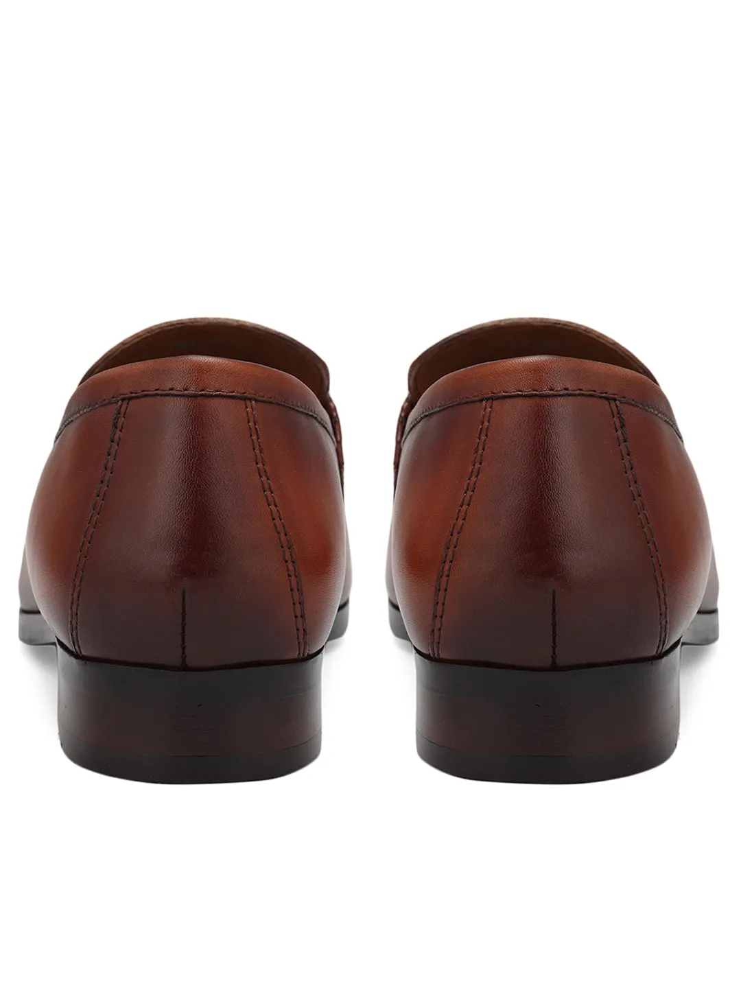 Tan Signato Leather Loafers