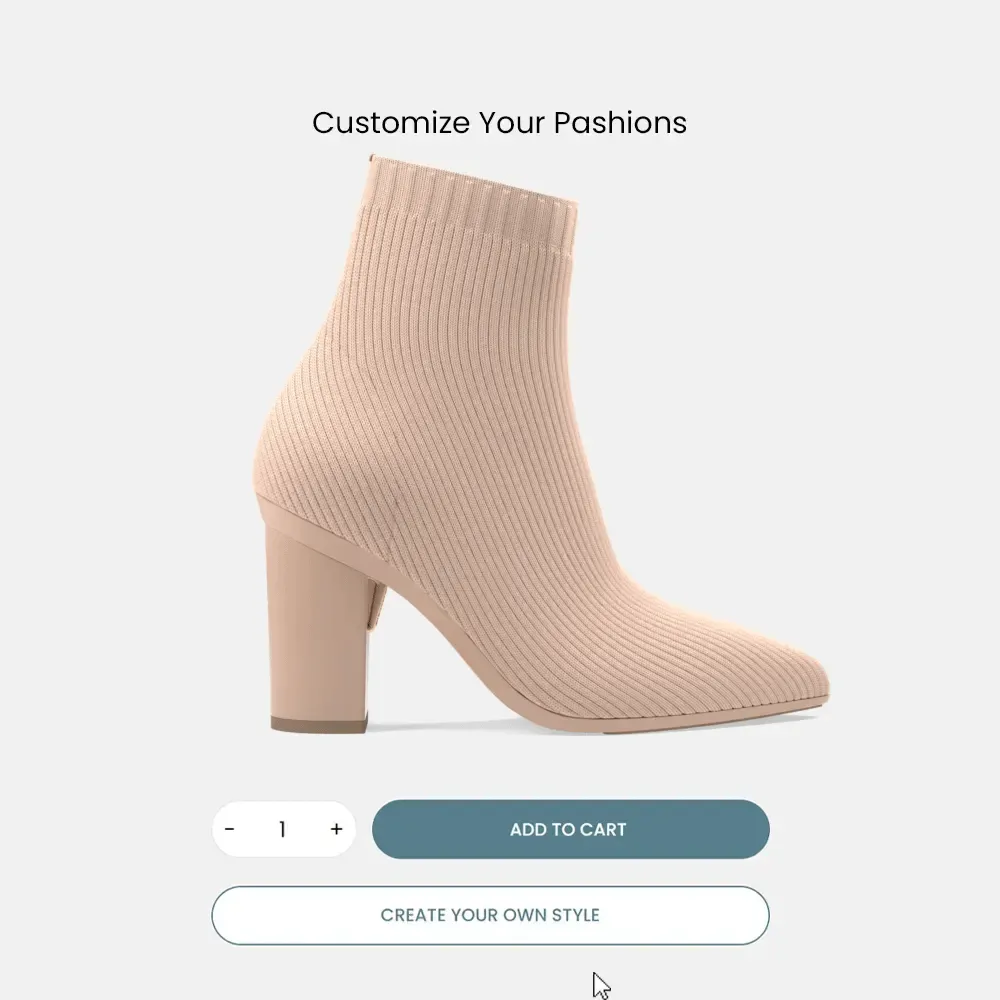 The Bootie - Sand Knit   Block Heel Kit 4 Sand - FINAL SALE