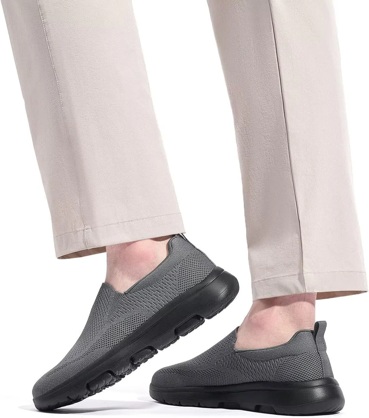 TIOSEBON Men's Mesh Slip On Walking Shoes Loafers-Work Drving Tennis Shoes