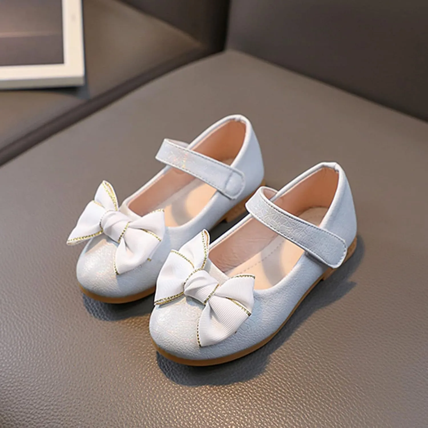 Toddler Girls Dress Shoes Flower Girl Little Kids Mary Jane Ballet Flats Bows Wedding Party Girl Mary Jane Shoes