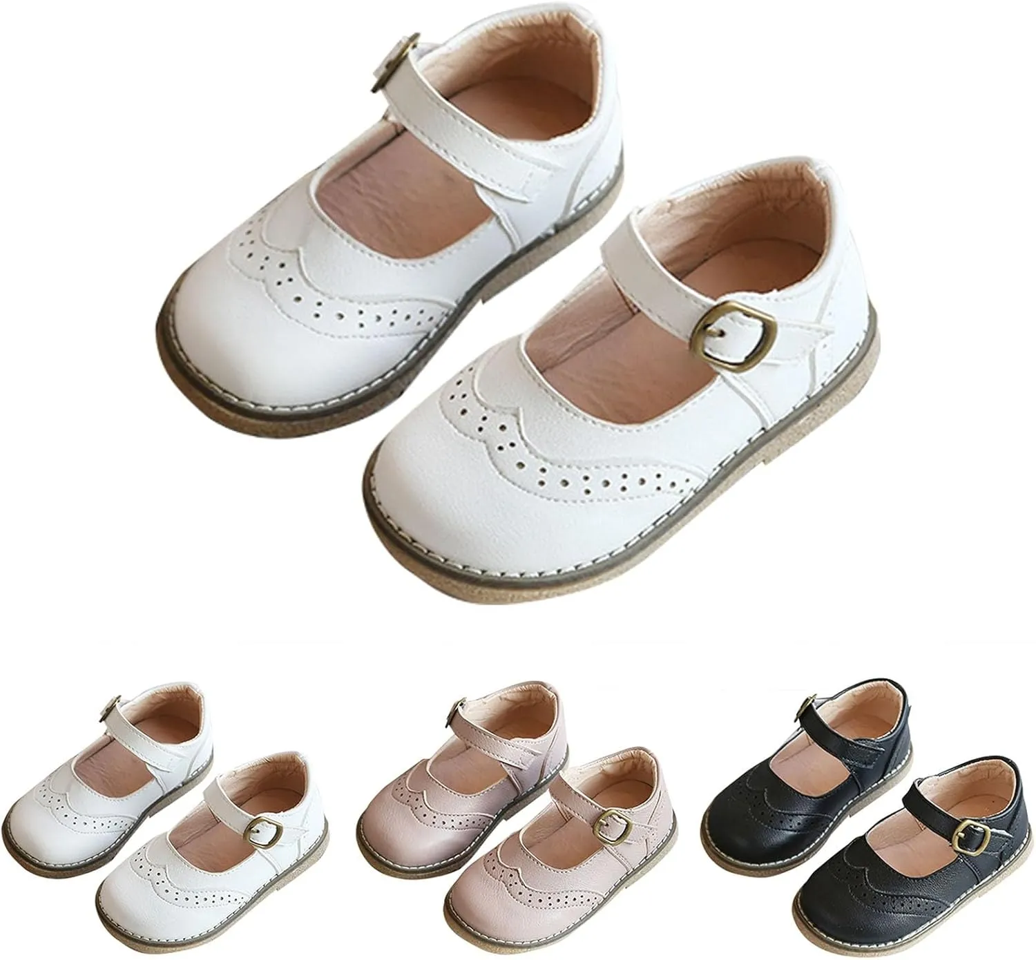 Toddler Girls Dress Shoes Mary Jane Ballet Flats Flower Girl Dress Shoes School Party Wedding Shoes