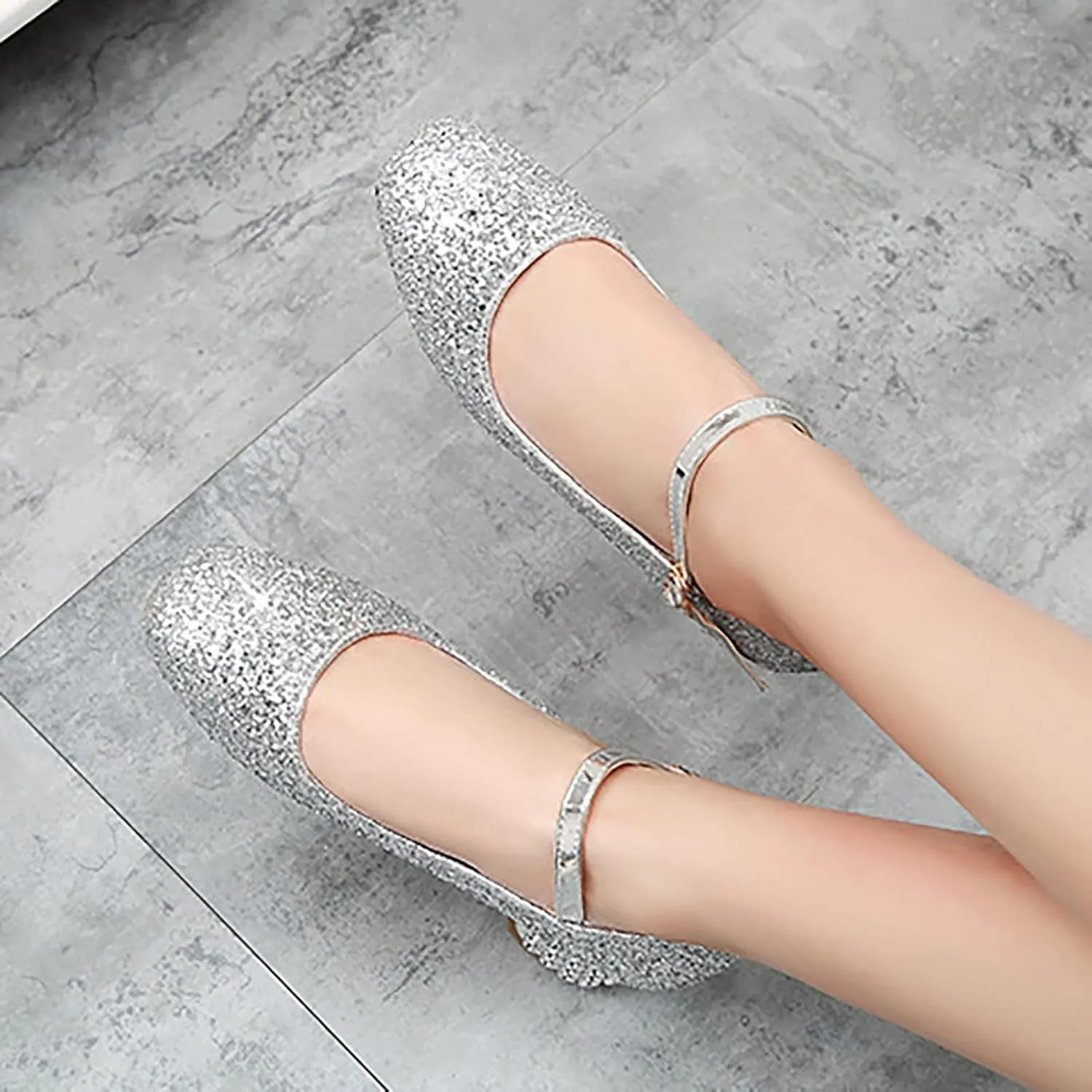Toddler Girls Shoes High Heel Girls Dress Shoes Sparkle Mary Jane Flower Girls Wedding Birthday Party Prom