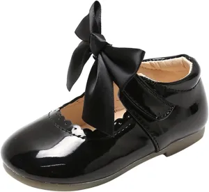 Toddler Little Girls Party Dress Shoes Slip On Mary Jane Ballerina Flats Flower Kid Shoes for School Wedding