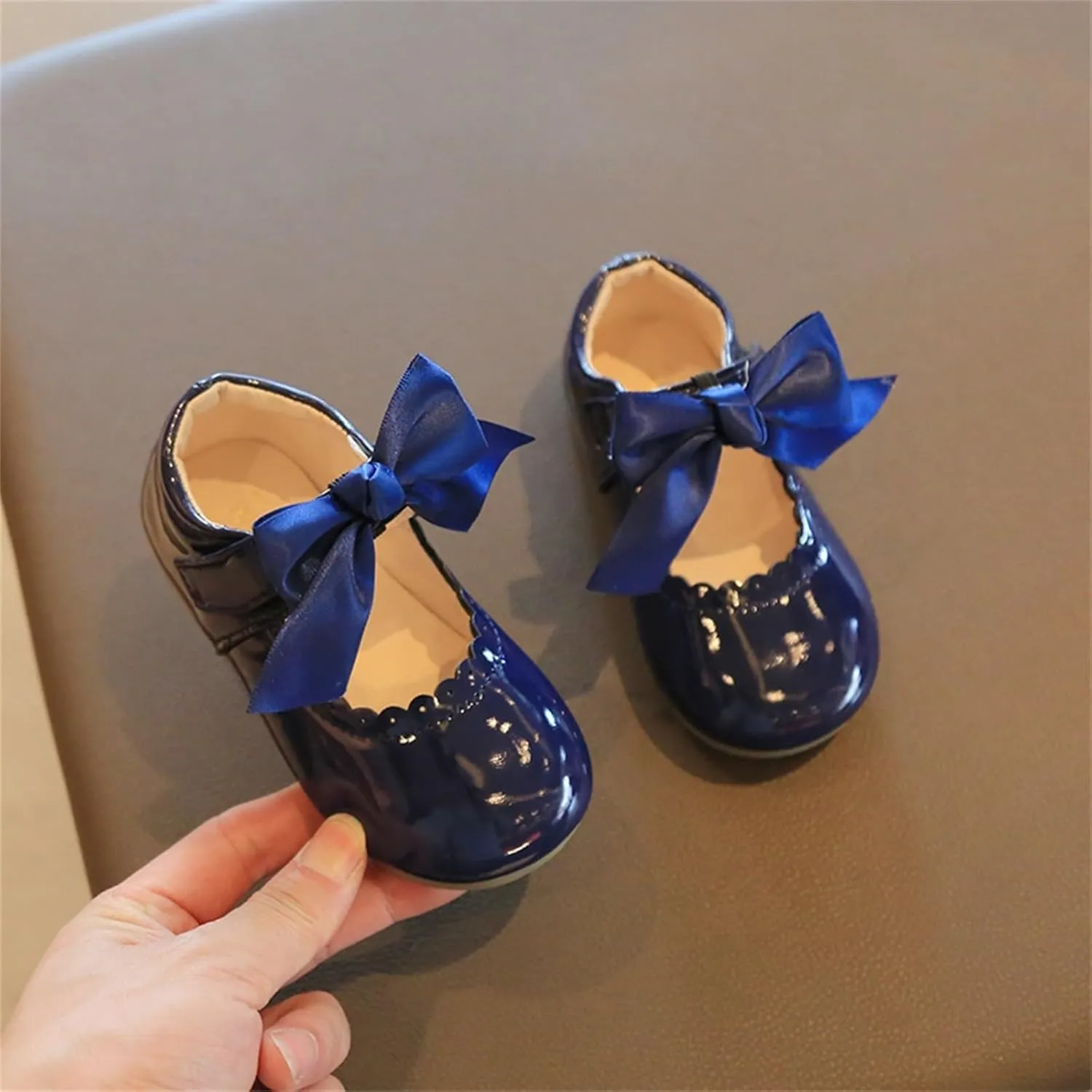 Toddler Little Girls Party Dress Shoes Slip On Mary Jane Ballerina Flats Flower Kid Shoes for School Wedding