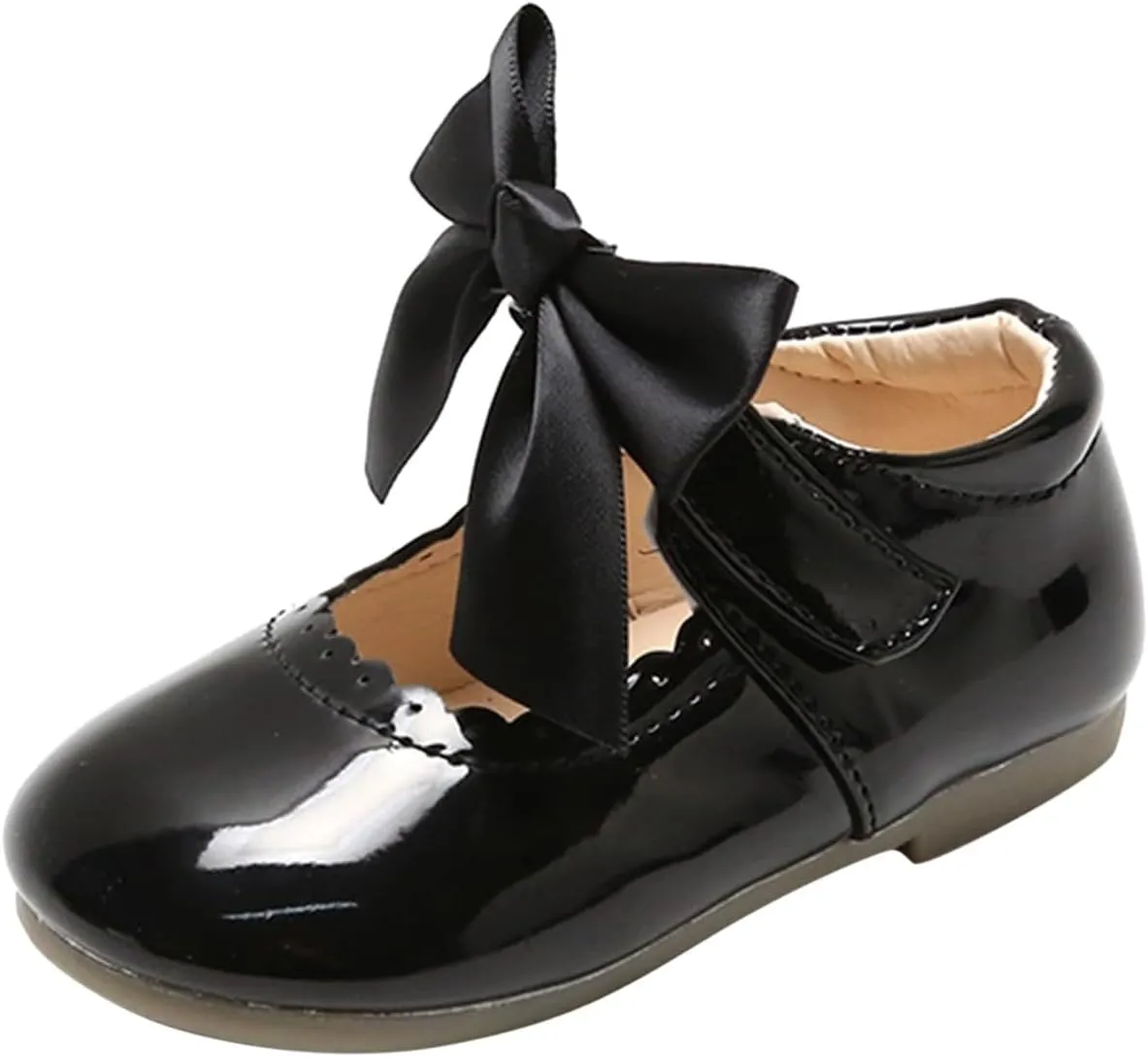 Toddler Little Girls Party Dress Shoes Slip On Mary Jane Ballerina Flats Flower Kid Shoes for School Wedding