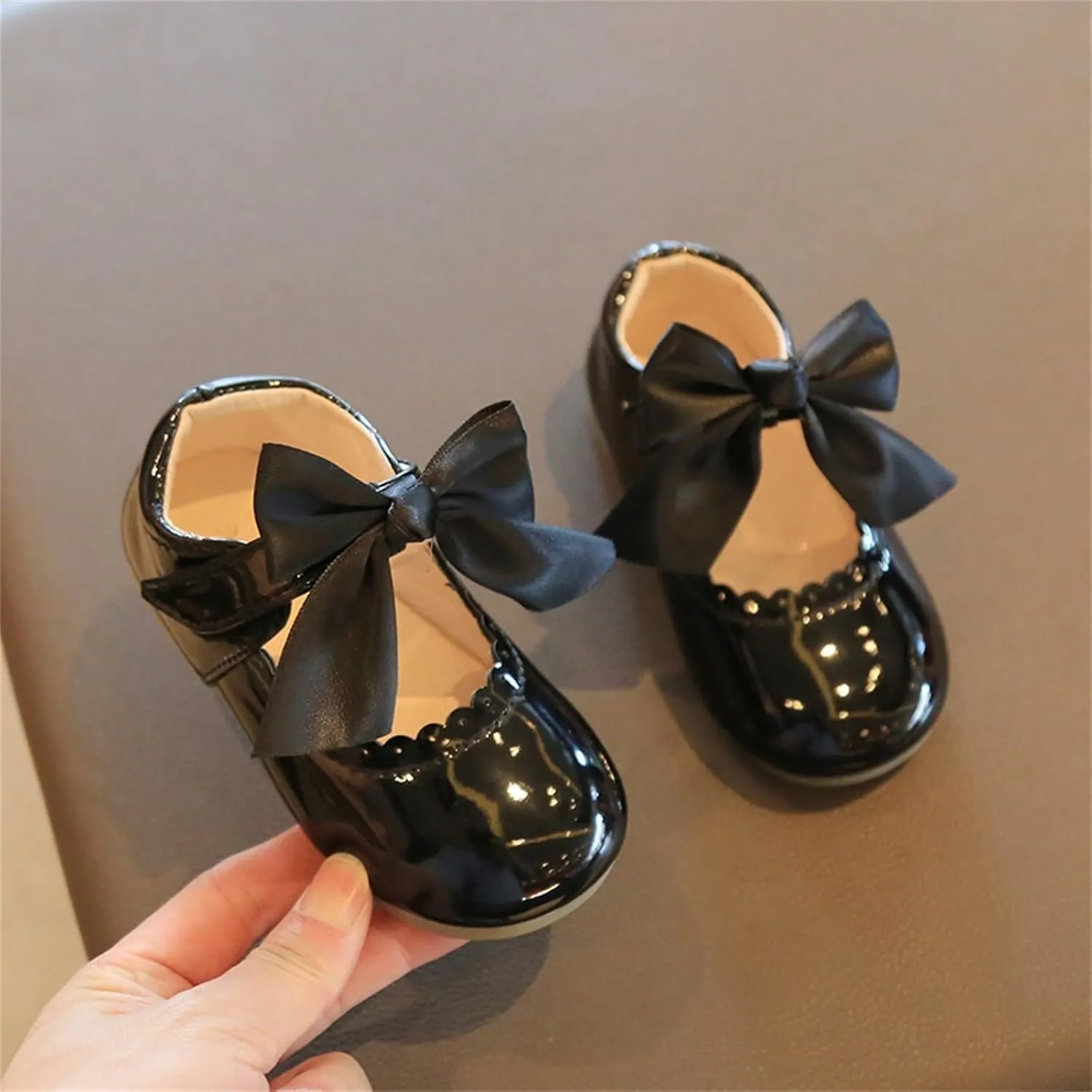 Toddler Little Girls Party Dress Shoes Slip On Mary Jane Ballerina Flats Flower Kid Shoes for School Wedding