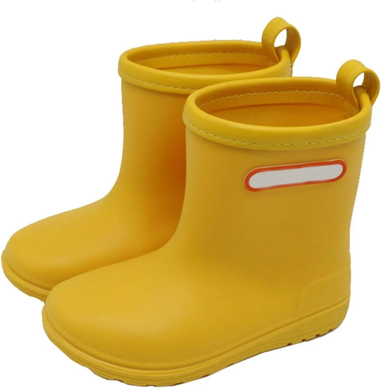 Toddler Rain Boots Easy On Mud Boots Kids Rubber Boots Lightweight Short Rain Boots Boys Waterproof Ankle Boots