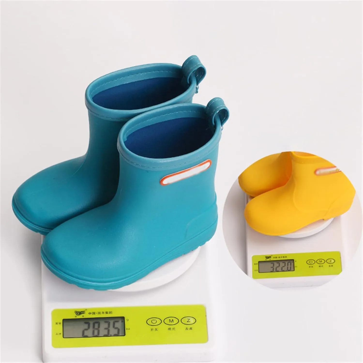 Toddler Rain Boots Easy On Mud Boots Kids Rubber Boots Lightweight Short Rain Boots Boys Waterproof Ankle Boots