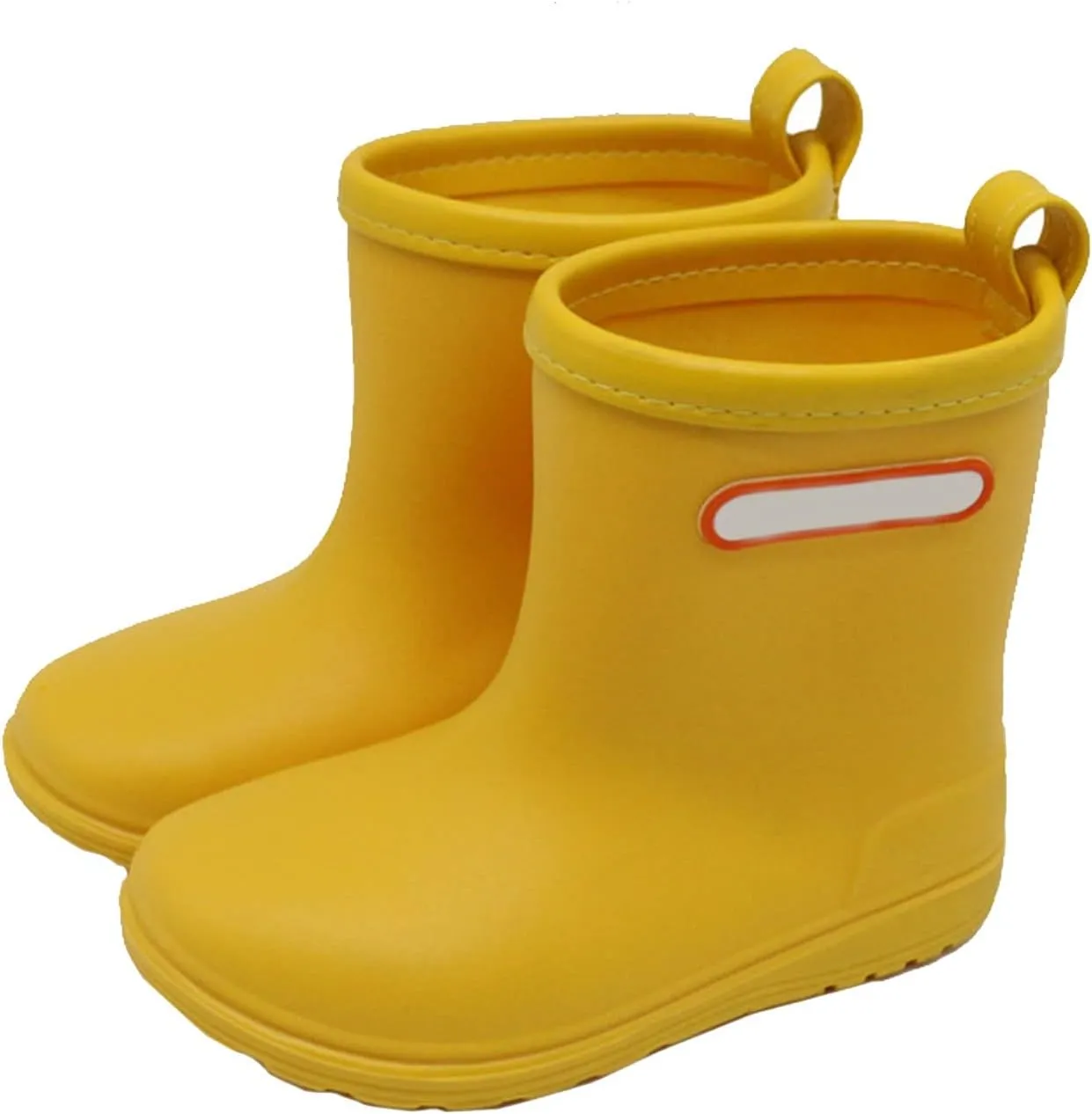 Toddler Rain Boots Easy On Mud Boots Kids Rubber Boots Lightweight Short Rain Boots Boys Waterproof Ankle Boots