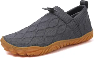 Tongzone Men's Wide Toe Box Barefoot Shoes Slip-On Running Sneakers Trail-Runners Zero Drop Sole Walking Shoes