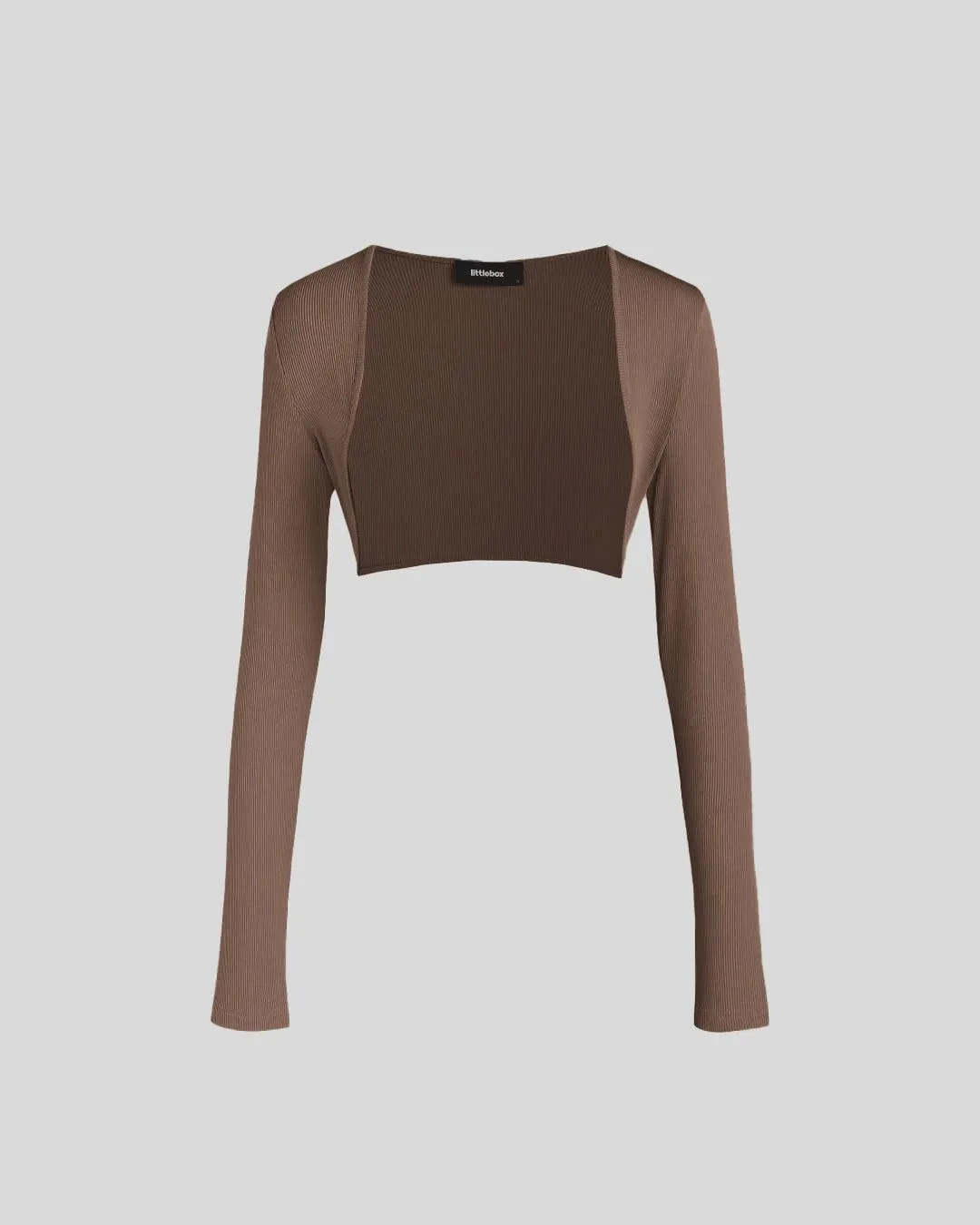 Two Piece Elegant Bodycon Dress With Shrug In Brown