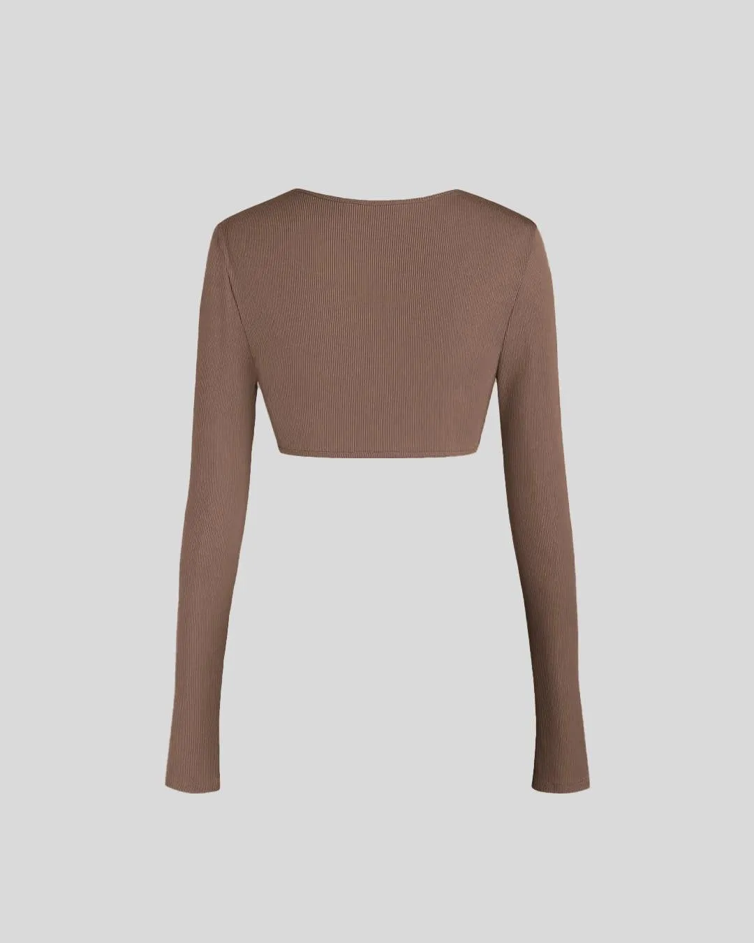 Two Piece Elegant Bodycon Dress With Shrug In Brown