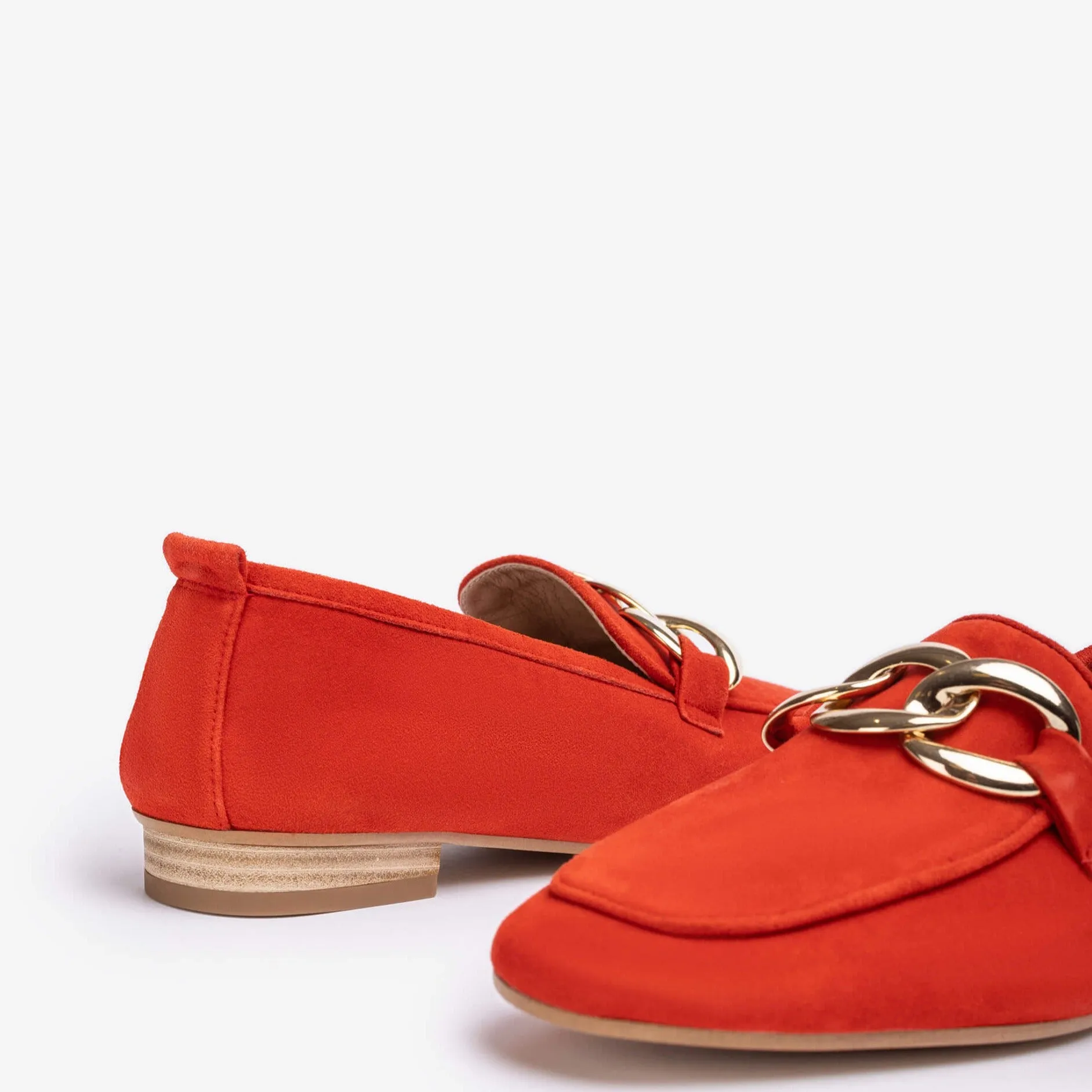 Unisa Buyo Red Suede Leather Loafers