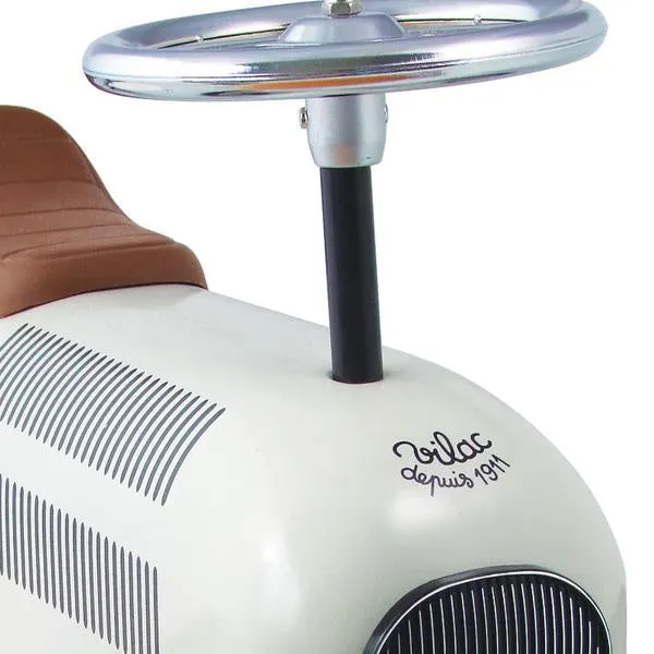 Vilac Classic Ride On Metal Car - Pearly White