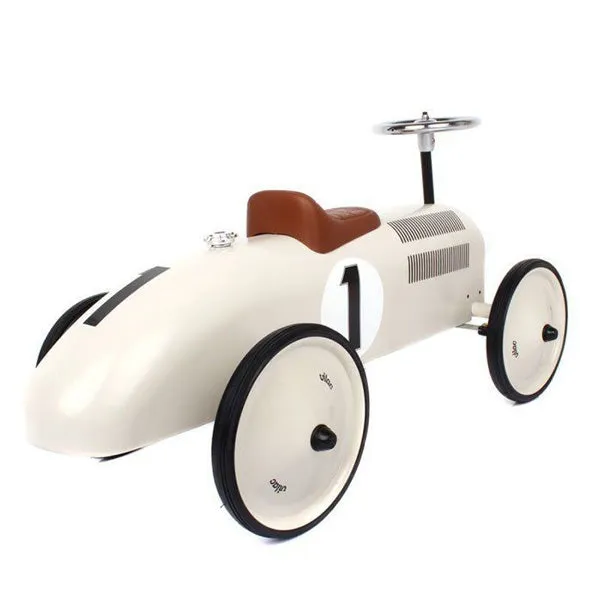 Vilac Classic Ride On Metal Car - Pearly White