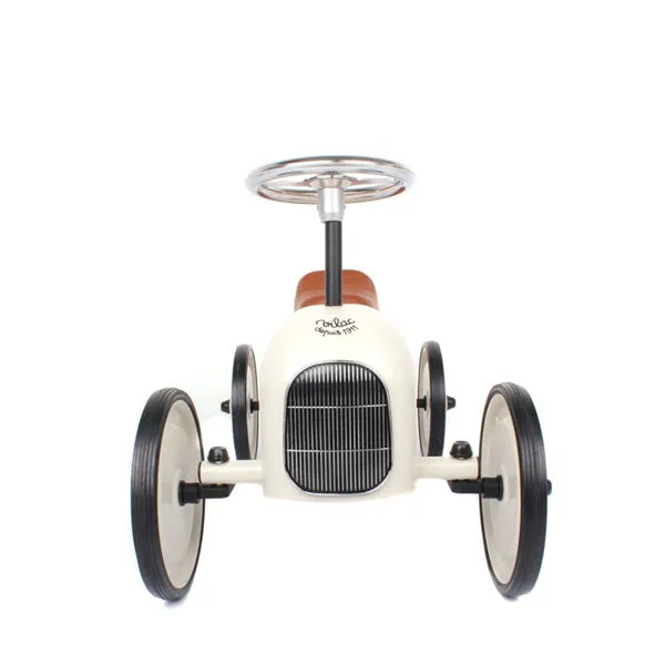 Vilac Classic Ride On Metal Car - Pearly White