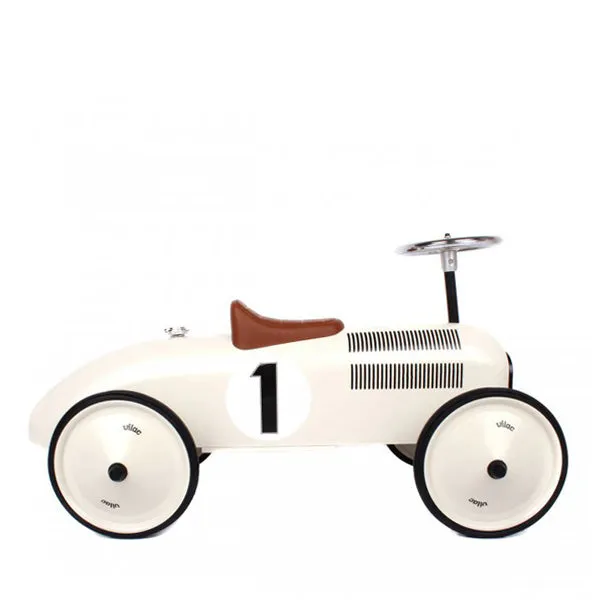 Vilac Classic Ride On Metal Car - Pearly White