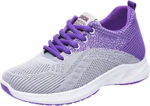 Walking Shoes Women Slip On Fashion Running Shoes Ultra Lightweight Breathable Mesh Tennis Shoes Non Slip Athletic Workout Gym Sneakers