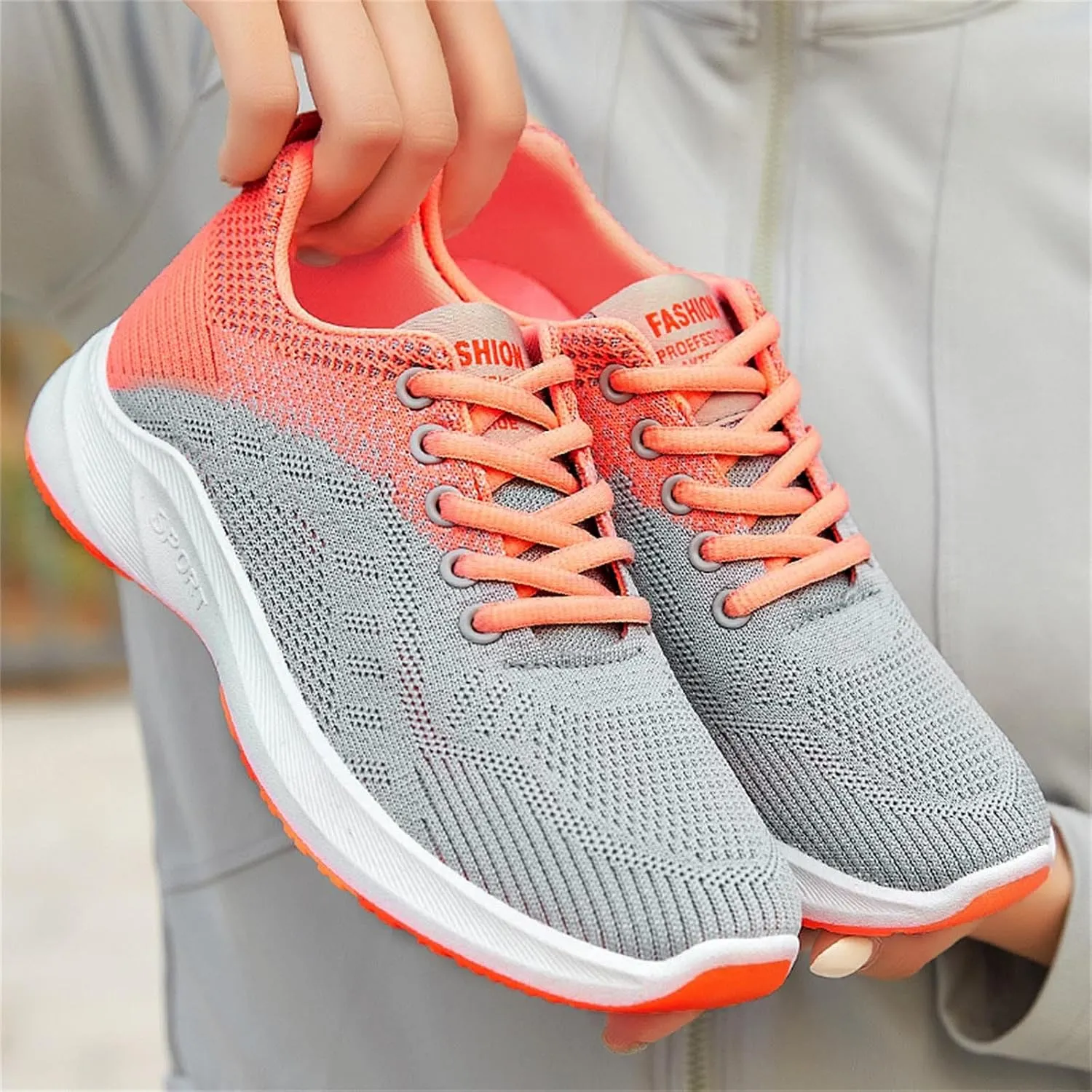 Walking Shoes Women Slip On Fashion Running Shoes Ultra Lightweight Breathable Mesh Tennis Shoes Non Slip Athletic Workout Gym Sneakers