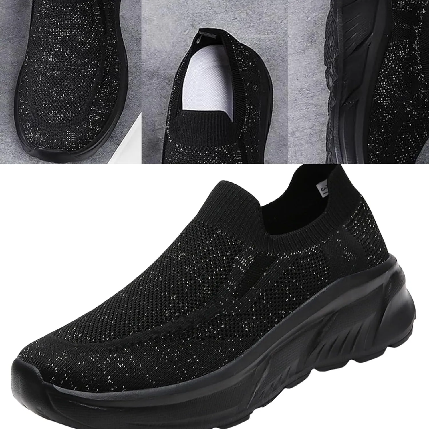 Walking Shoes Women Slip On Sneakers Casual Comfort Mesh Breathable Tennis Shoes Non Slip Workout Athletic Shoes