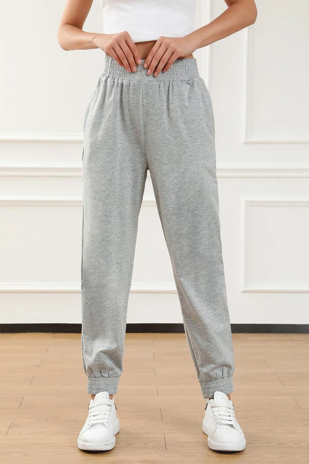 Wander In Style Elastic Waist Joggers
