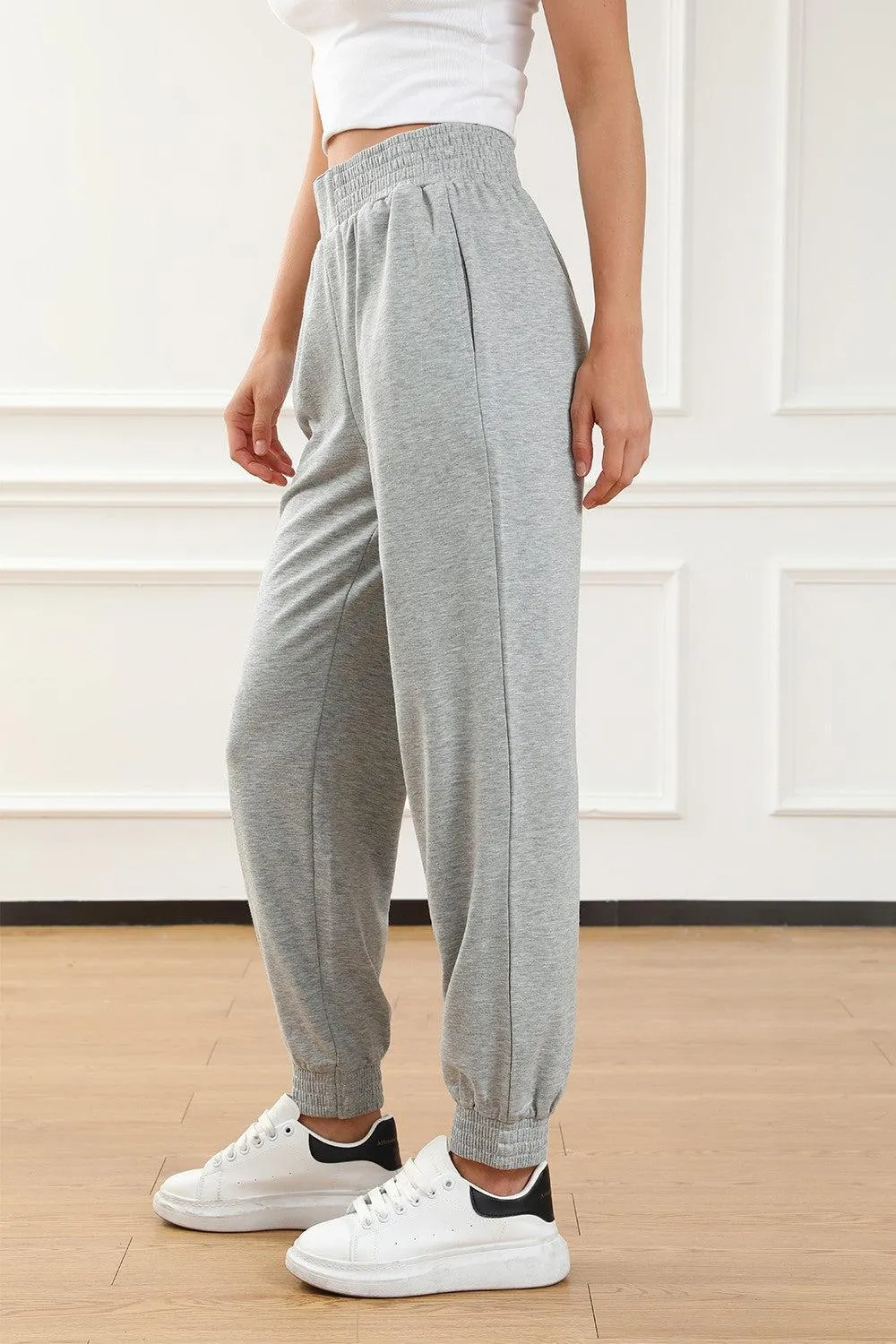 Wander In Style Elastic Waist Joggers