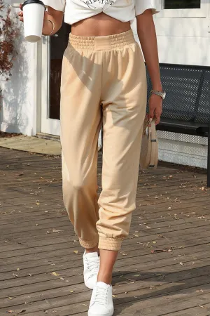 Wander In Style Elastic Waist Joggers