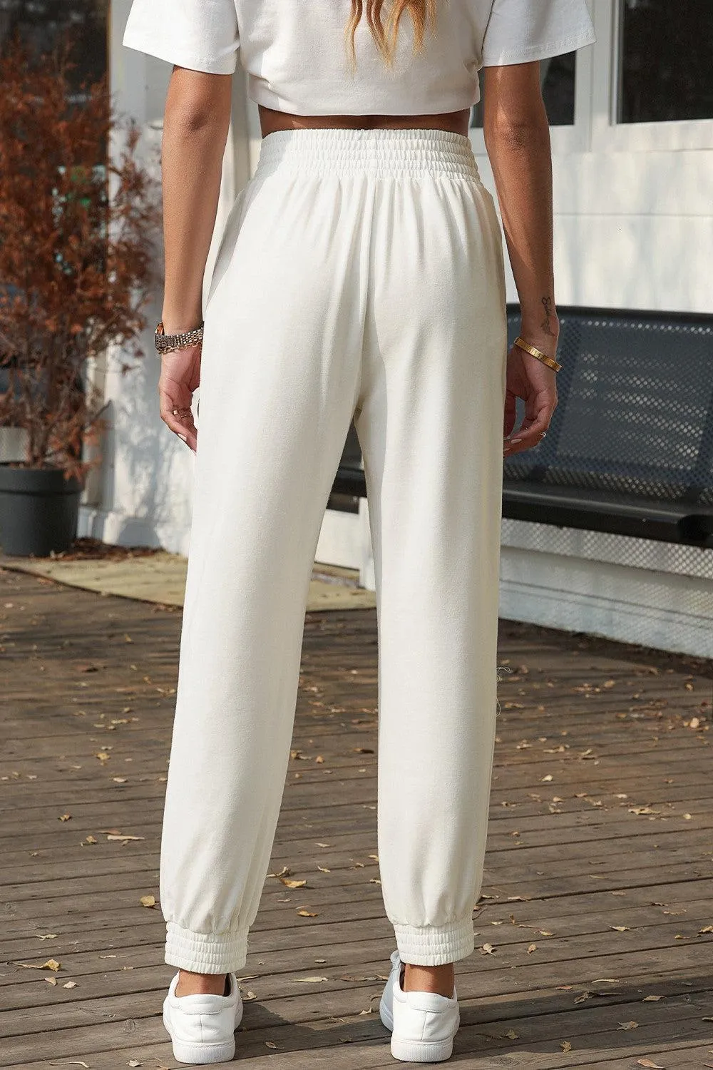 Wander In Style Elastic Waist Joggers