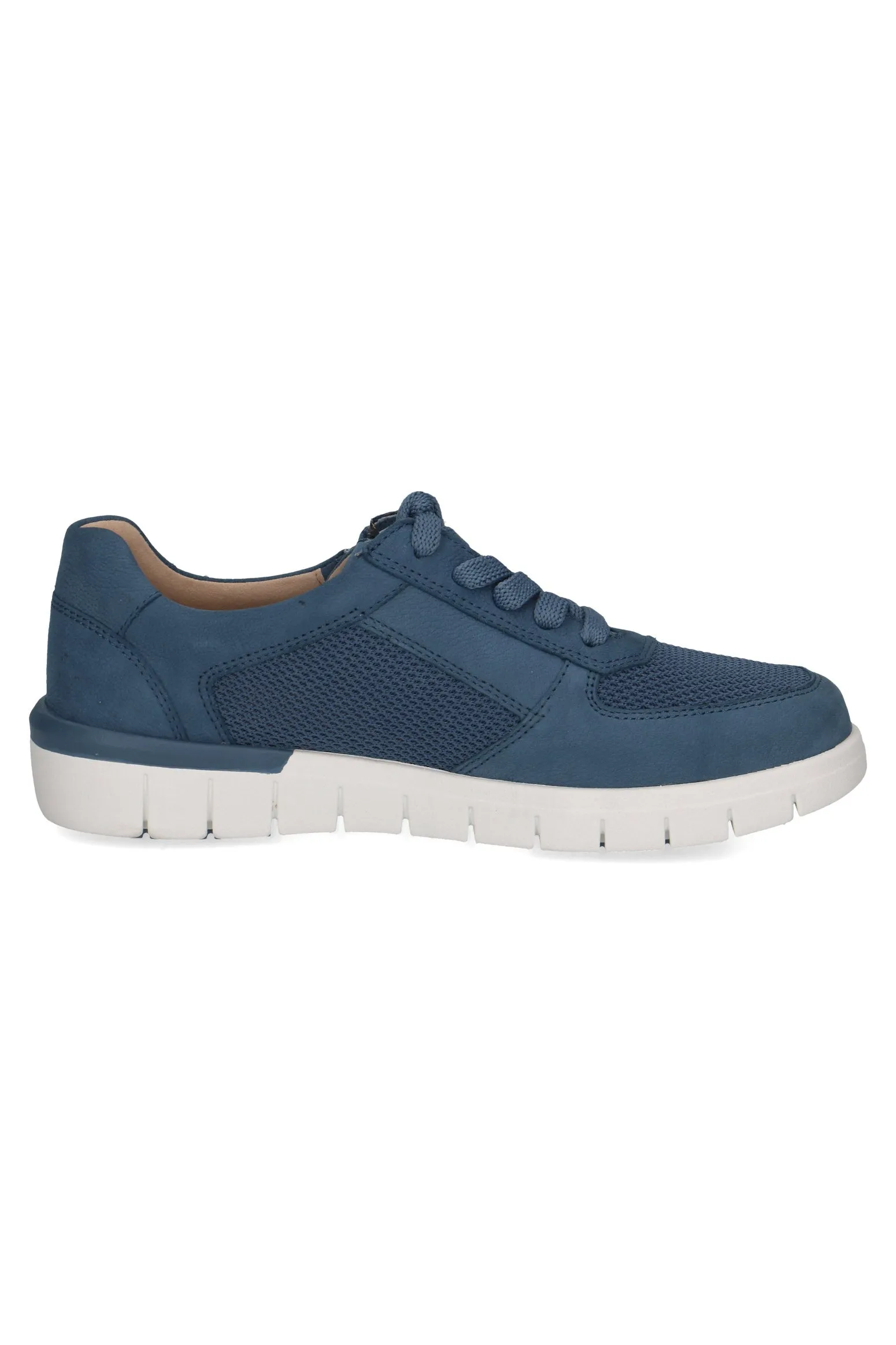 Wide Fit Trainers with Zip Fastening - Blue Comb