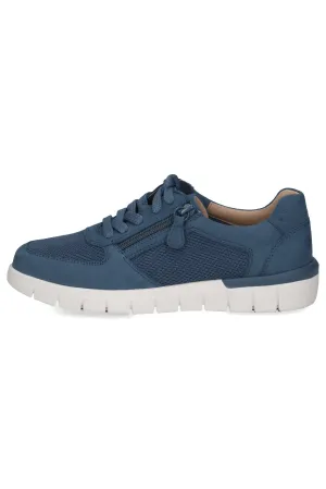 Wide Fit Trainers with Zip Fastening - Blue Comb