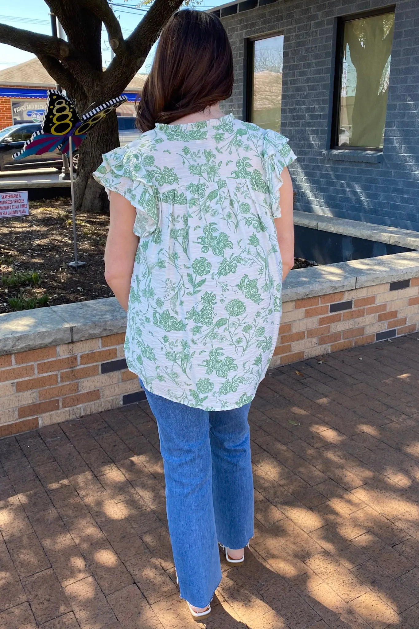 Willow Vine Sea Green Top