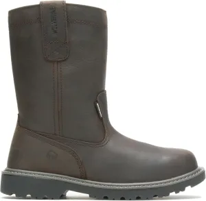 WOLVERINE Men's Floorhand Waterproof 10" Soft Toe Work Boot, Dark Brown, 7 M US