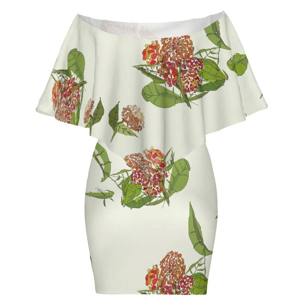 Women Shawl Dress Hydrangeas