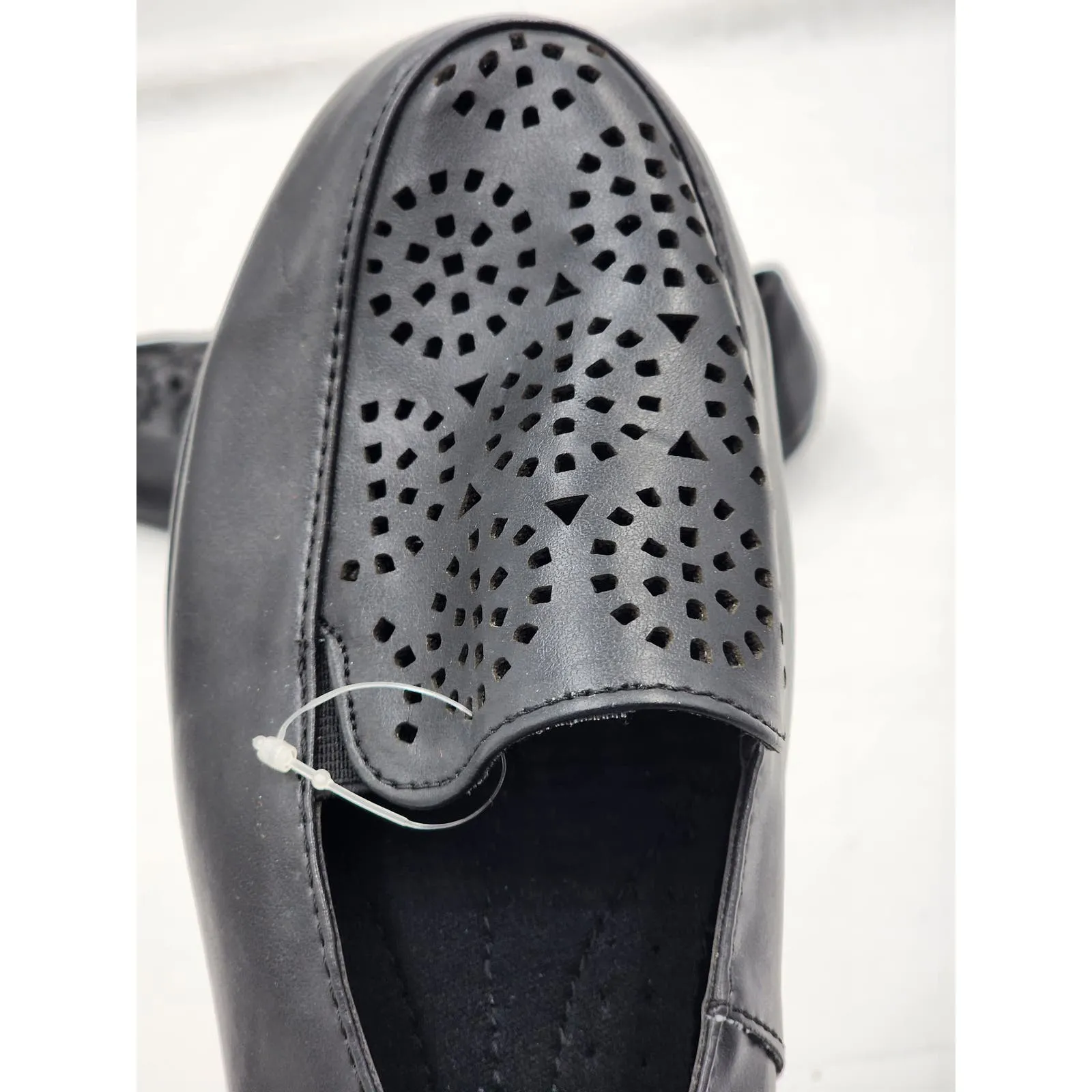 Womens Basic Editions Augusta Black Slip On Loafer Flat Shoes Size 10M