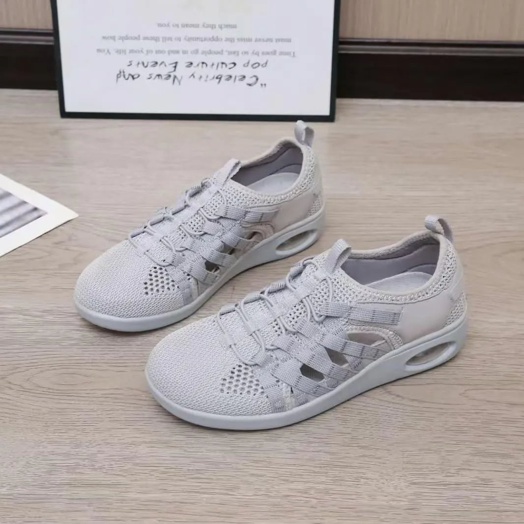 Womens Breathable Mesh Air Cushion Slip-On Loafers Summer Lightweight Casual Nurse Workout Walking Shoes