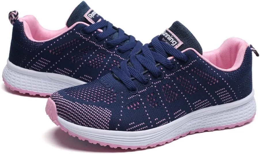 Women's Lace Up Walking Running Shoes Tennis Casual Womens Tennis Shoes Jogging Women's Shoes Casual Black Sneakers Slip On Tennis Shoe Trainers Shoe