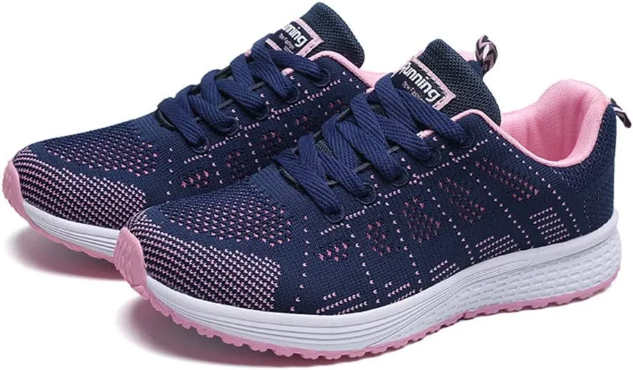 Women's Lace Up Walking Running Shoes Tennis Casual Womens Tennis Shoes Jogging Women's Shoes Casual Black Sneakers Slip On Tennis Shoe Trainers Shoe